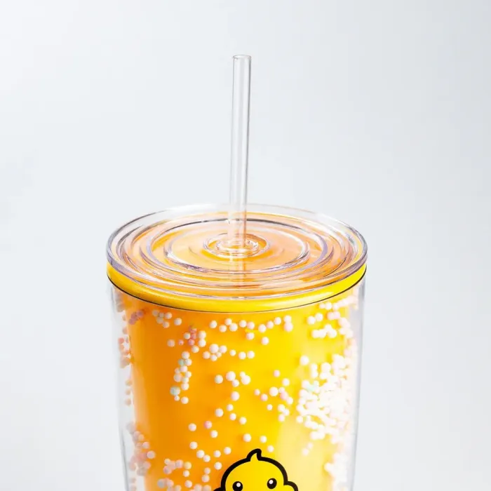 Многоразовый стакан с трубочкой G.Duck Cup Spray желтый (HP18313O) - изображение 2