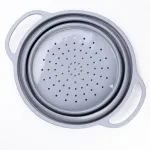 Дуршлаг 2.6 л силиконовый складной с ручками 10.5 х 25 см Серый (HP34544G)