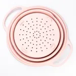 Дуршлаг 2.6 л силиконовый складной с ручками 10.5 х 25 см Розовый (HP34544P)