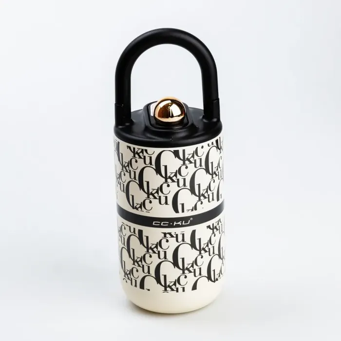 Дорожній термос із ручкою CCKU сірий термос металевий (HP45605G) - зображення 1