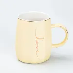 Чашка керамічна для чаю та кави 400 мл Love Жовта (HP7188Y)