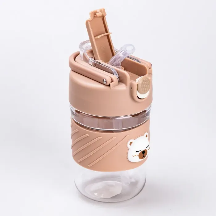 Бутылка для воды 450мл многоразовая коричневая бутылочка для воды (HP28486BR) - изображение 2