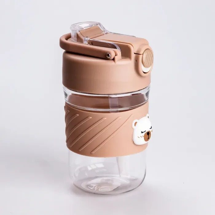 Бутылка для воды 450мл многоразовая коричневая бутылочка для воды (HP28486BR) - изображение 3