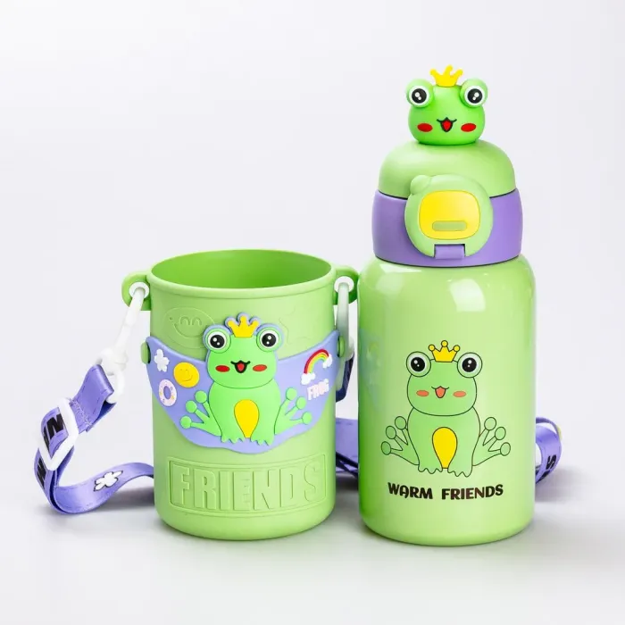 Детский термос с поилкой Friends 450мл зеленый термос стальной термос нержавейка (HP18308GR) - изображение 4