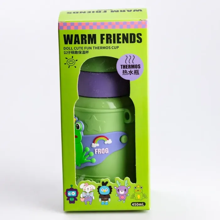 Детский термос с поилкой Friends 450мл зеленый термос стальной термос нержавейка (HP18308GR) - изображение 5