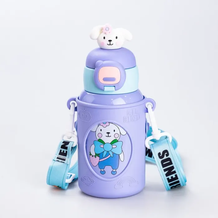 Детский термос с поилкой Friends 450мл синий термос стальной термос нержавейка (HP18308V) - изображение 1