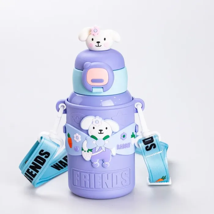 Детский термос с поилкой Friends 450мл синий термос стальной термос нержавейка (HP18308V) - изображение 4