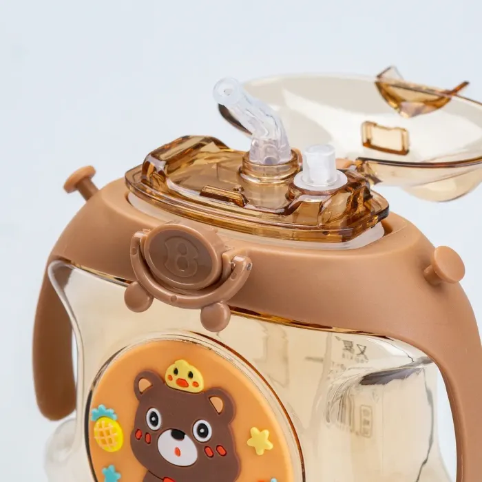 Детская бутылка для воды Doughn Spray Cup коричневая бутылочка для воды (HP28485BR) - изображение 5