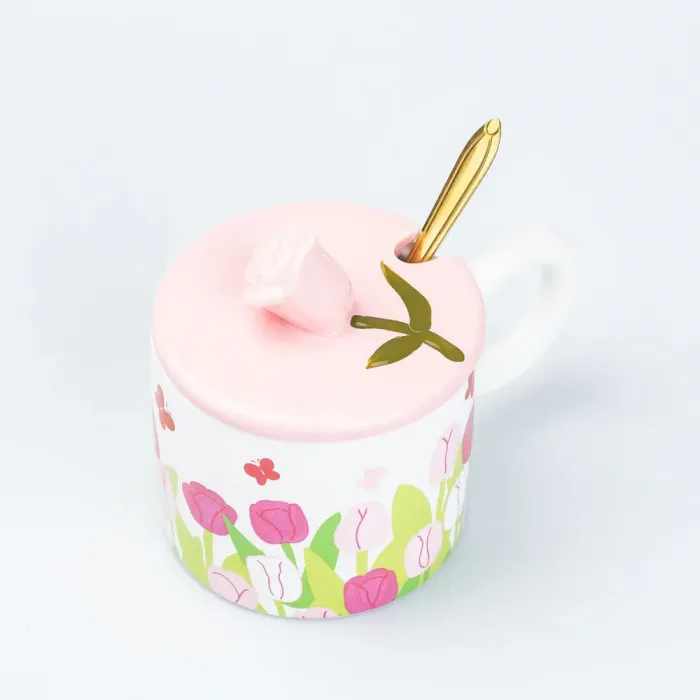 Чашка керамическая с ложкой и крышкой 300 мл (HP7190O) - изображение 3