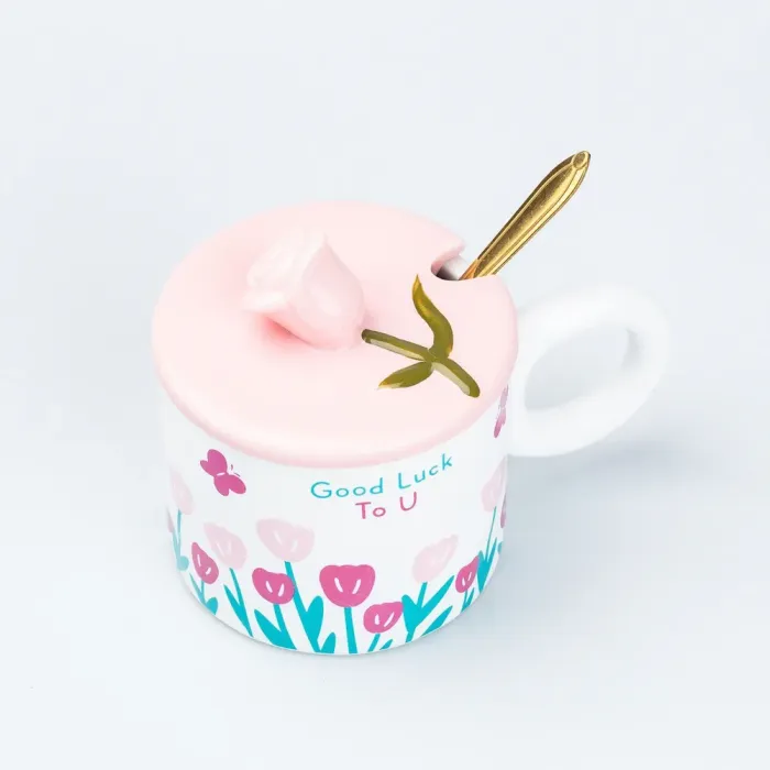 Чашка керамическая с ложкой и крышкой 300 мл (HP7190P) - изображение 3