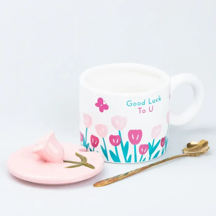 Чашка керамическая с ложкой и крышкой 300 мл (HP7190P) - изображение 2