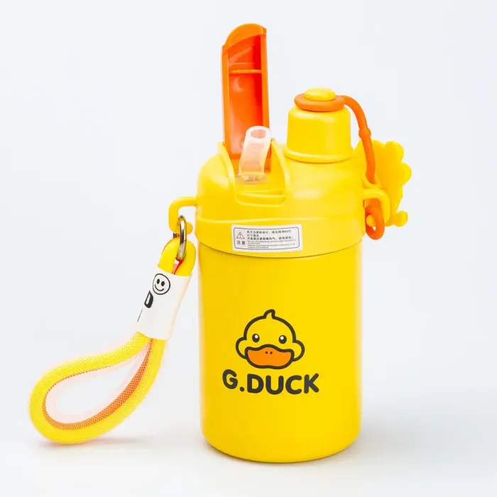Термос дитячий з поильником з трубочкою G.Duck Cup Spray 460мл жовтий (HP18309Y) - зображення 3