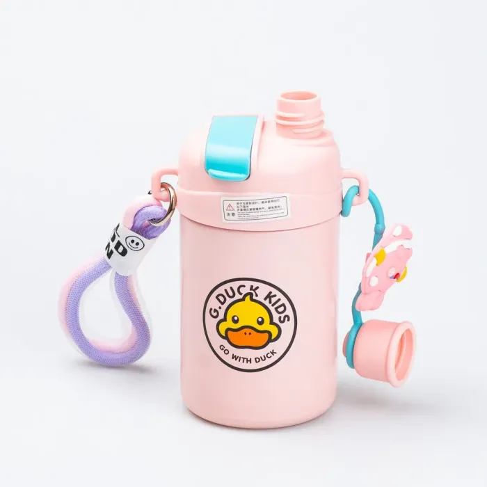 Термос детский с поильником с трубочкой G.Duck Cup Spray 460мл розовый (HP18309P) - изображение 1