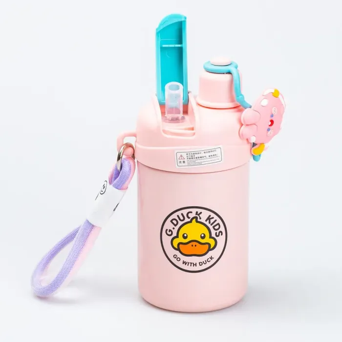 Термос детский с поильником с трубочкой G.Duck Cup Spray 460мл розовый (HP18309P) - изображение 3