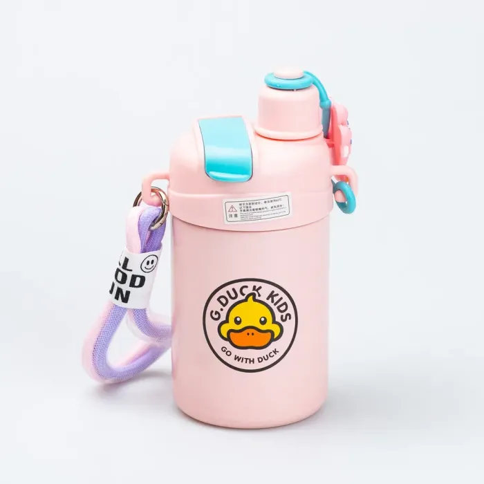 Термос детский с поильником с трубочкой G.Duck Cup Spray 460мл розовый (HP18309P) - изображение 2