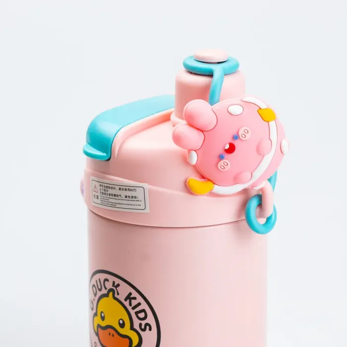 Термос детский с поильником с трубочкой G.Duck Cup Spray 460мл розовый (HP18309P) - изображение 4