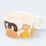 Керамічна бульйонниця 800 мл з пластиковою кришкою "Ведмедик" супниця миска для локшини (HP7215bear)