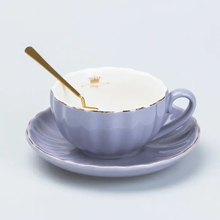 Чашка керамическая с блюдцем и ложкой 200 мл (HP7217B) - изображение 2