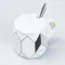 Чашка керамическая с крышкой 350 мл Белая (HP7207W)