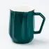 Чашка керамическая для чая и кофе 400 мл кружка универсальная Зеленая (HP7189GR)