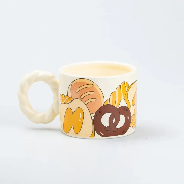 Керамическая чашка 350 мл с крышкой "Мишка" кружка универсальная (HP7186BEAR) - изображение 2