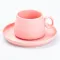 Чашка с блюдцем керамическая 300 мл Розовая (HP7209P)