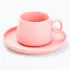 Чашка з блюдцем керамічна 300 мл Рожева (HP7209P)
