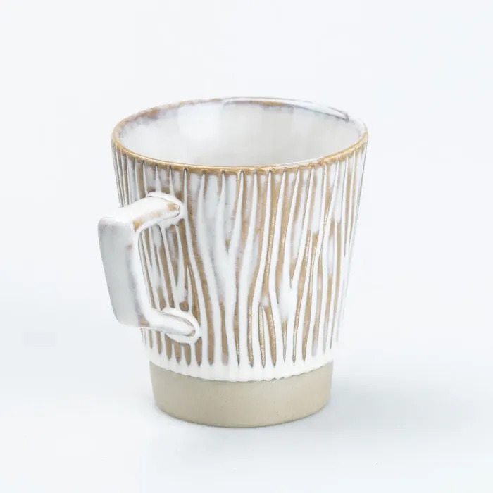 Чашка керамическая для чая и кофе 300 мл в стиле ретро Золотистая (HP7208G) - изображение 3