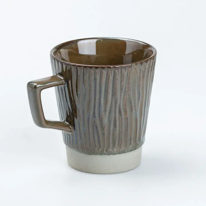 Чашка керамическая для чая и кофе 300 мл в стиле ретро. (HP7208graphite) - изображение 3