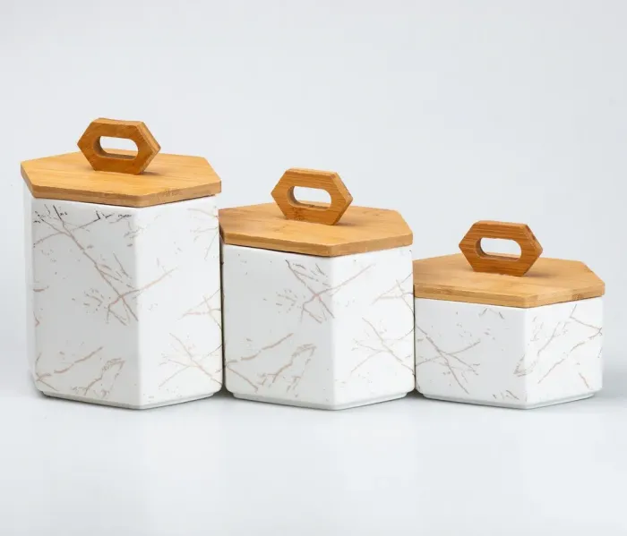 Набір ємностей для сипучих продуктів 3 шт. з кришками 19 см, 16 см, 11.5 см (HP276) - зображення 3