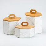 Набір ємностей для сипучих продуктів 3 шт. з кришками 19 см, 16 см, 11.5 см (HP276)