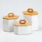 Набір ємностей для сипучих продуктів 3 шт. з кришками 19 см, 16 см, 11.5 см (HP276)