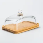 Маслянка для вершкового масла та сиру з кришкою бамбукова (HP254)