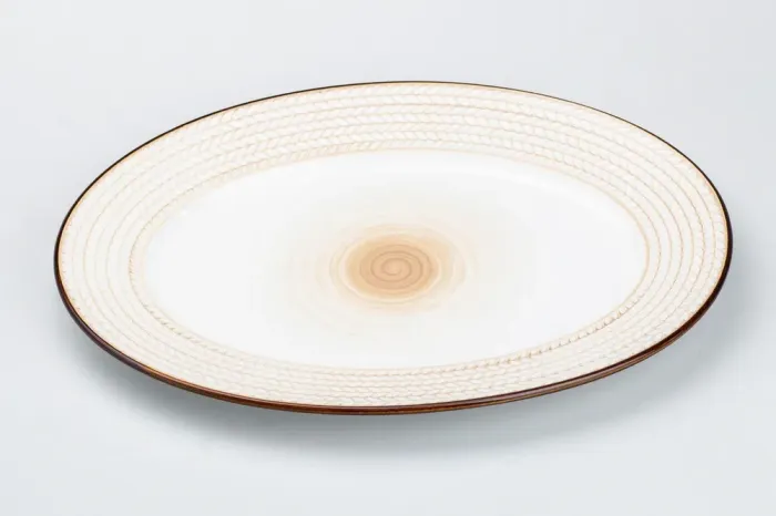 Тарілка плоска кругла керамічна 13 см тарілка обідня (HP23389) - зображення 1