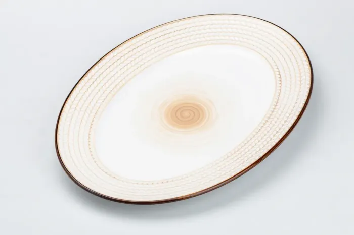 Тарілка плоска кругла керамічна 13 см тарілка обідня (HP23389) - зображення 2