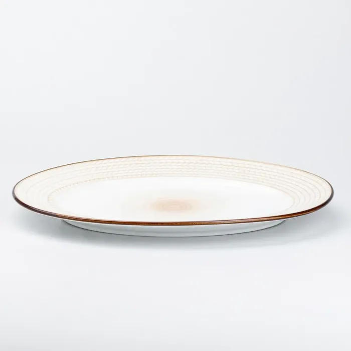 Тарілка плоска кругла керамічна 13 см тарілка обідня (HP23389) - зображення 3