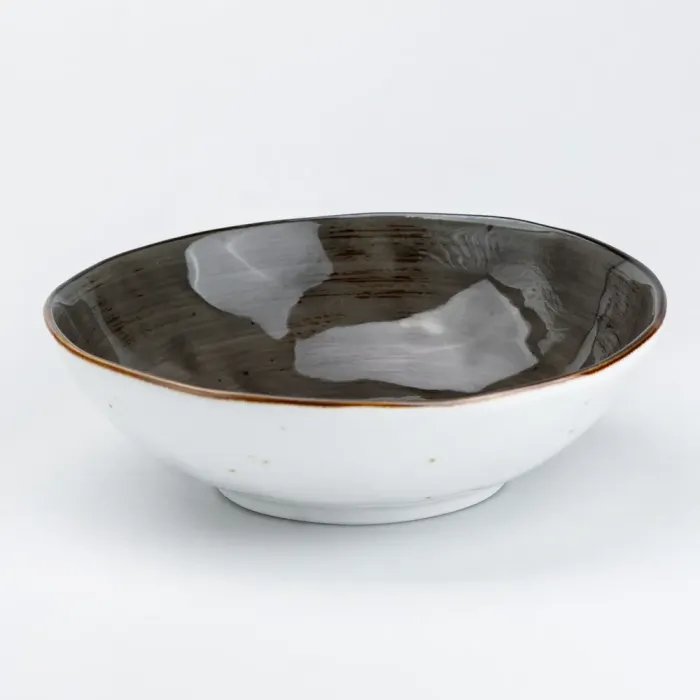 Тарілка глибока кругла керамічна миска для салату тарілка обідня (HP23395) - зображення 1