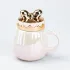Чашка 500 мл з кришкою "Бант" керамічна Рожева (HP7194P)