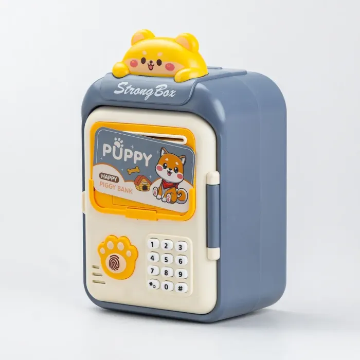 Сейф-скарбничка дитяча з купюроприймачем та кодовим замком "Лисеня" Сірий (HP12265B) - зображення 2