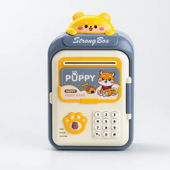 Сейф-скарбничка дитяча з купюроприймачем та кодовим замком "Лисеня" Сірий (HP12265B) - зображення 1
