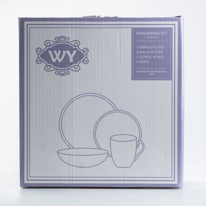 Набор столовой посуды 4 предмета чашка/миска для супа/салатник/обеденная тарелка (HP20332) - изображение 8