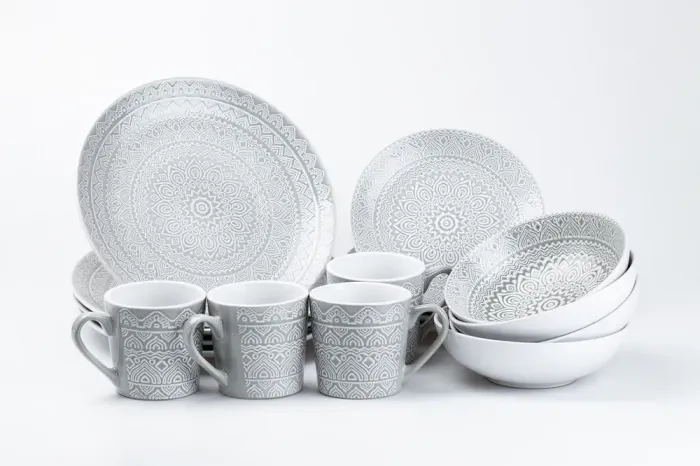 Набор столовой посуды 4 предмета чашка/миска для супа/салатник/обеденная тарелка (HP20337) - изображение 1