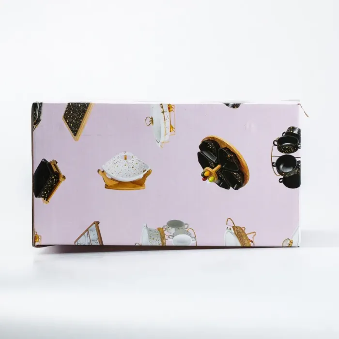 Салатниця з підставкою велика миска 23х13.5 см керамічна тарілка салатниця (HP20349W) - зображення 4