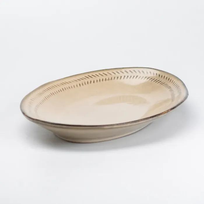 Тарілка обідня овальна керамічна 11.6 см тарілки обідня (HP23381) - зображення 3