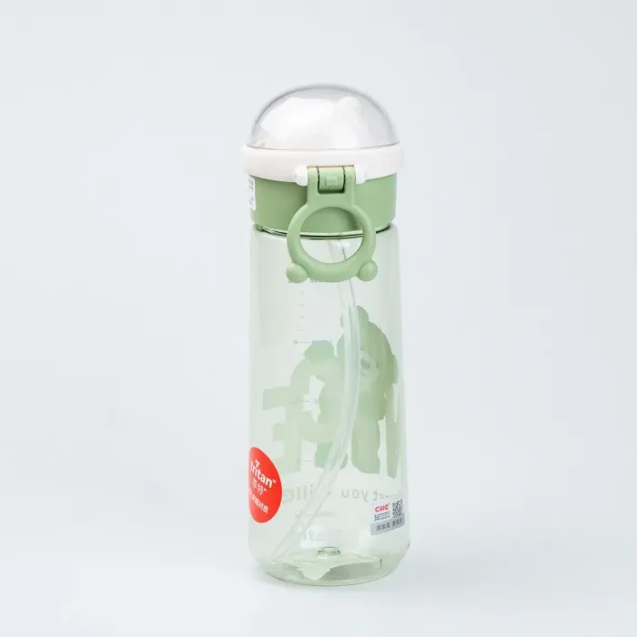 Бутылка для воды 620 мл с многоразовой трубочкой Зеленая (HP17300GR) - изображение 3