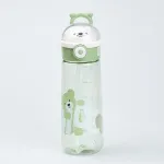 Пляшка для води 620 мл з трубочкою багаторазова Зелена (HP17300GR)