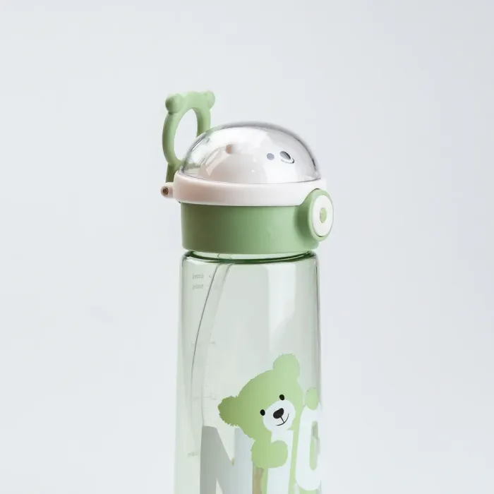 Бутылка для воды 620 мл с многоразовой трубочкой Зеленая (HP17300GR) - изображение 2