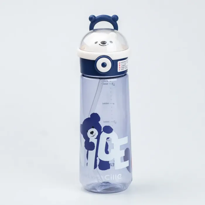 Бутылка для воды 620 мл с многоразовой трубочкой Синяя (HP17300BL) - изображение 1