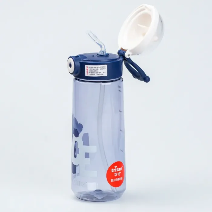 Бутылка для воды 620 мл с многоразовой трубочкой Синяя (HP17300BL) - изображение 4