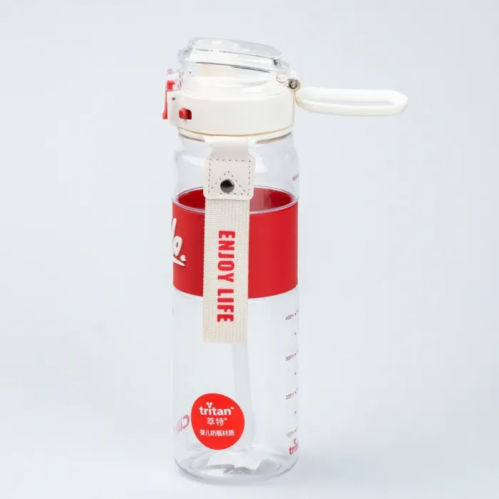 Бутылка спортивная 860 мл тритан с ремешком и ручкой Hello Красная (HP17303R) - изображение 3